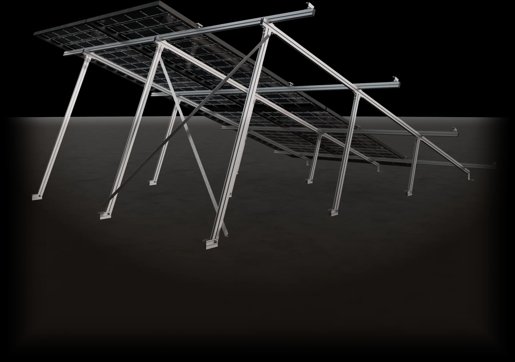 Estructura de aluminio para paneles solares: perfiles y soportes