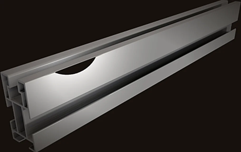 Perfil de riel extruido de aluminio en EN AW 6005A-T6